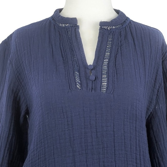ZARA GUAZE V-NECK LONG SLEEVE PULL-OVER TUNIC/MINI DRESS - Picture 3 of 10